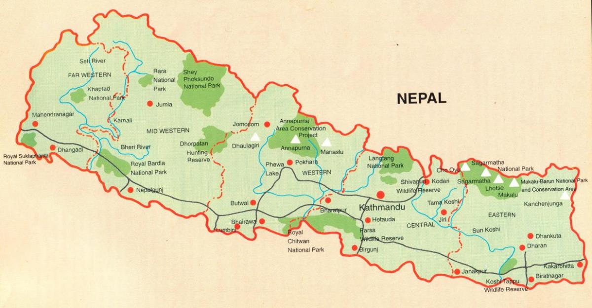 Kartes tūrisma pokhara nepāla
