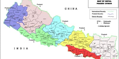 7 pradesh nepāla karte